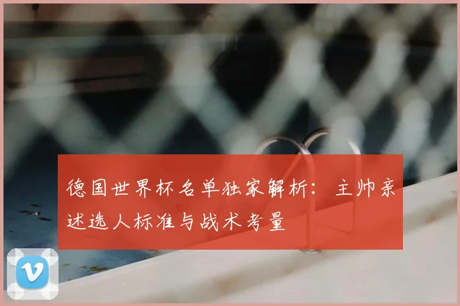 德国世界杯名单独家解析:主帅亲述选人标准与战术考量
